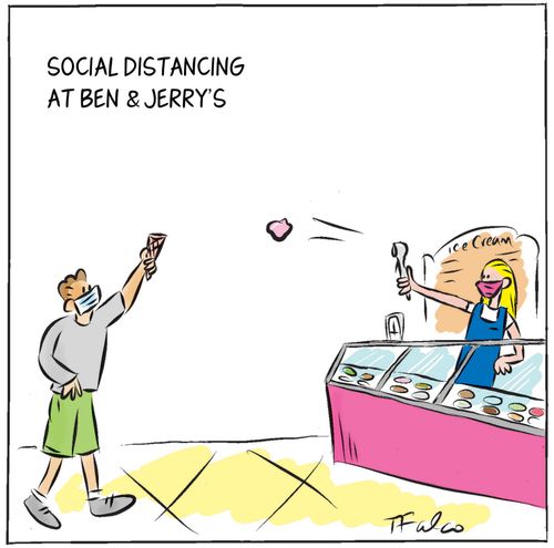 Social Distancing at Ben and Jerry's