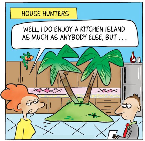 House Hunters: "Well, I do enjoy a kitchen island as much as anybody else, but. . ."