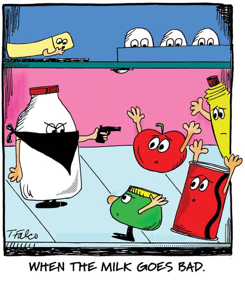 When the milk goes bad.