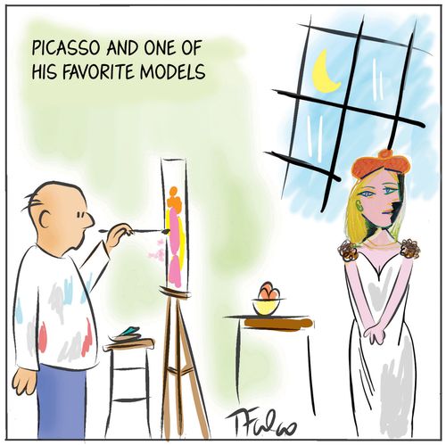 Picasso and one of his favorite models