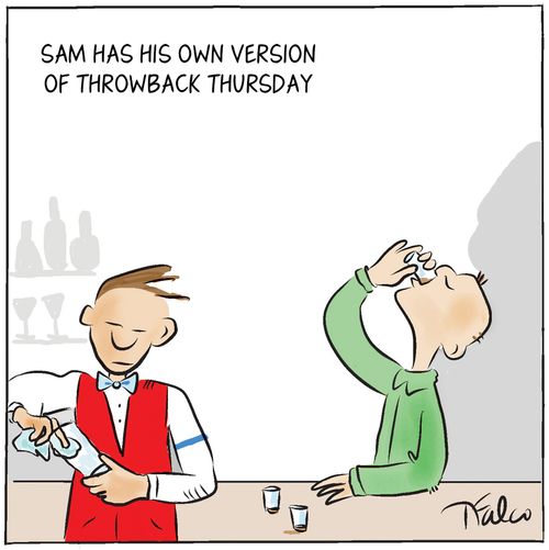 Sam has his own version of throwback Thursday