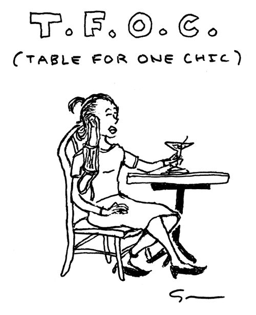 T.F.O.C. (Table For One Chic)