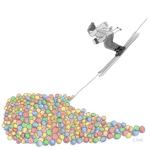 Ski Slope into the Ball Pool