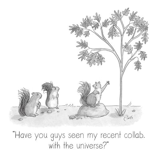 "Have you guys seen my recent collab with the universe?"