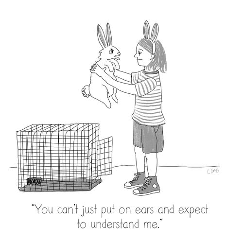 "You can't just put on ears and expect to understand me."