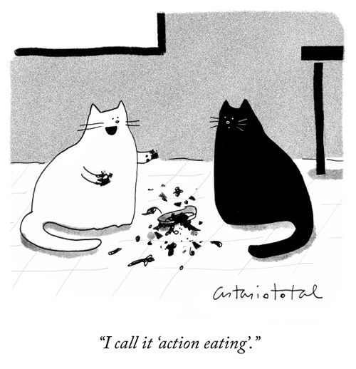 "I call it 'action eating'."
