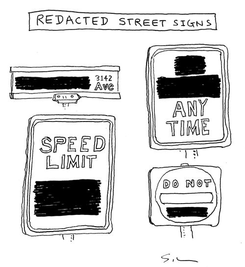 Redacted Street Signs