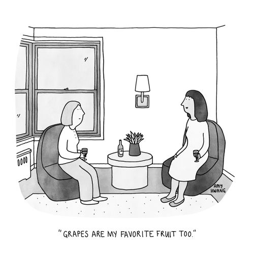 "Grapes are my favorite fruit too."