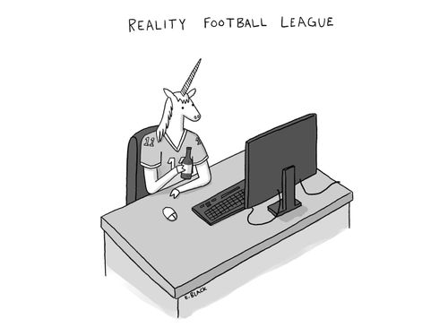 Unicorn playing Reality Football League