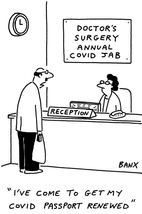 "I've come to get my COVID passport renewed."