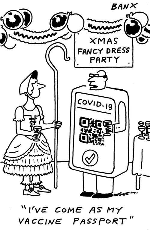 "I've come as my vaccine passport."