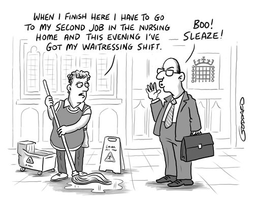  "When I finish here I have to go to my second job in the nursing home and this evening I've got my waitressing shift."