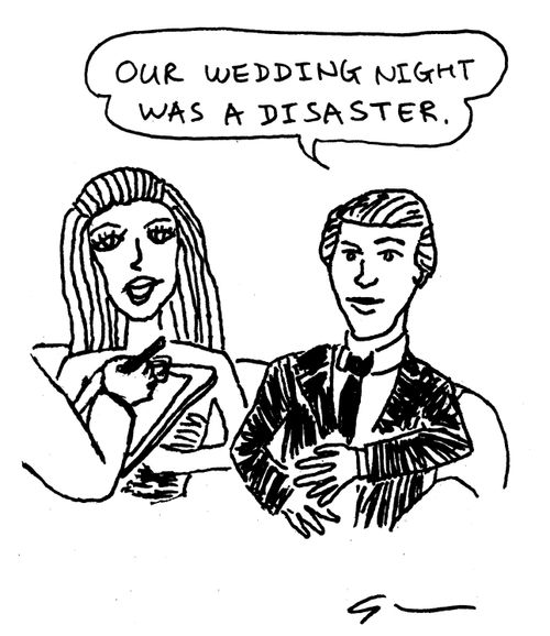 "Our wedding night was a disaster."