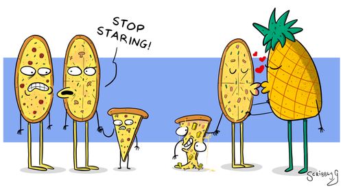 "Stop staring!"