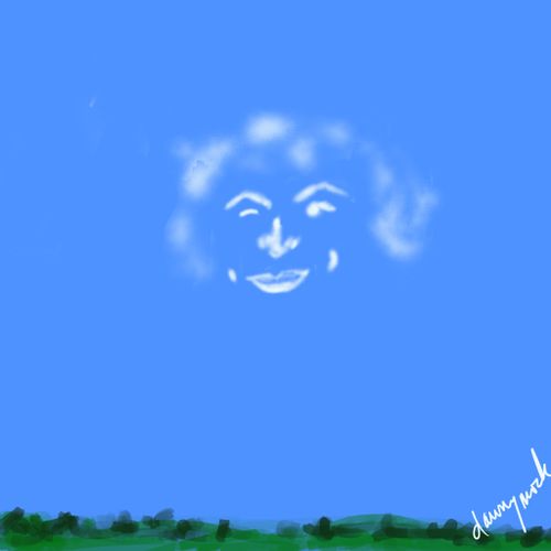 Clouds forming a smiling face