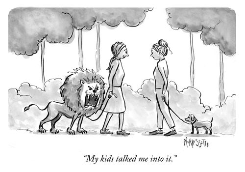 "My kids talked me into it."