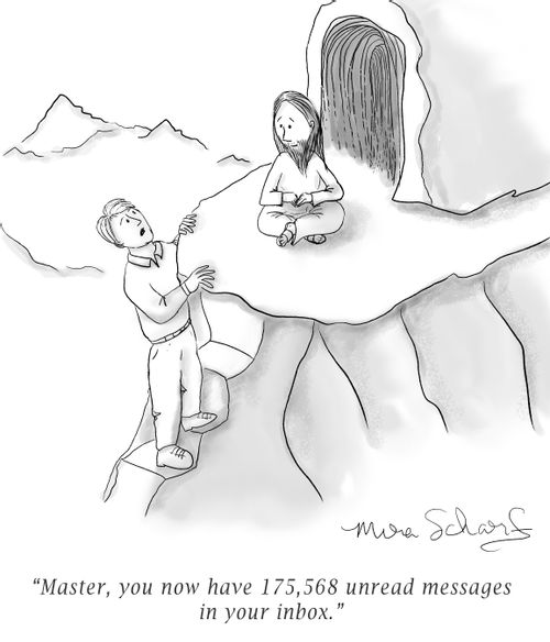 "Master, you have 175,568 unread messages in your inbox."