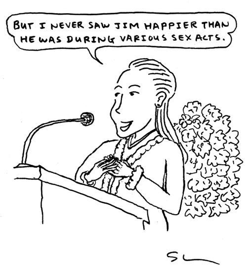 "But I never saw Jim happier than he was during various sex acts."