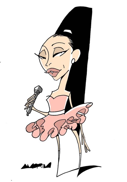 Ariana Grande caricature 
