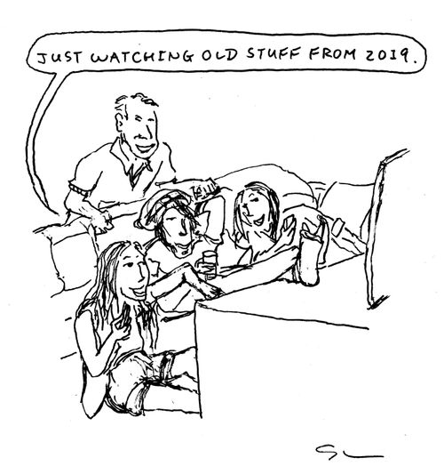 "Just watching old stuff from 2019."