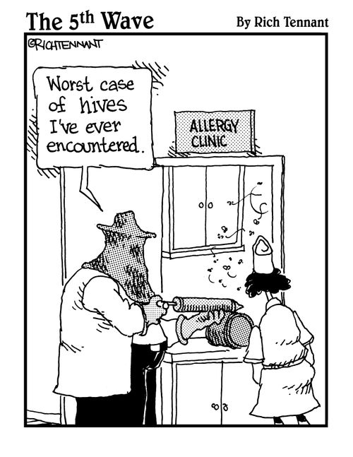 "Worst case of hives I've ever encountered." 
