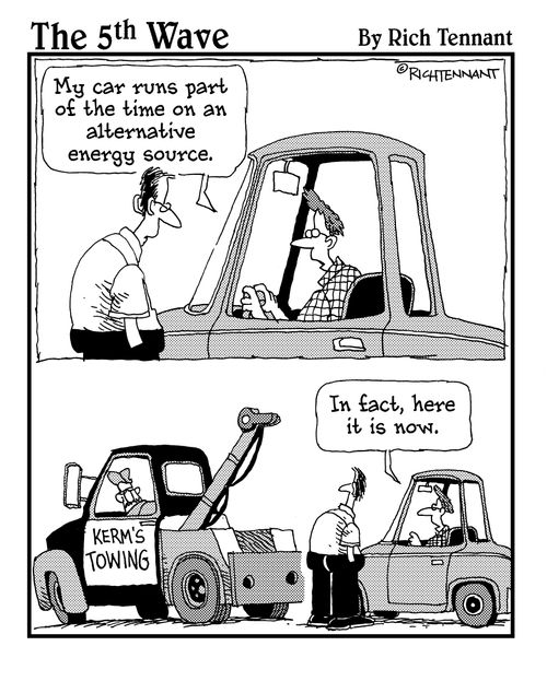 "My car runs part of the time on an alternative energy source."