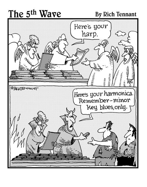 "Here's your harp."