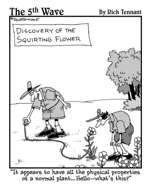 "It appears to have all the physical properties of a normal plant. . . Hello - what's this?"