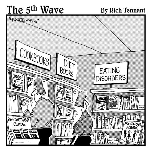 Cookbooks, diet books, eating disorders