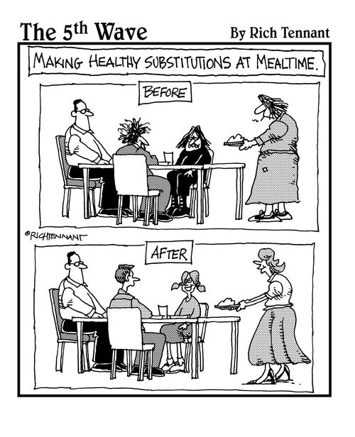 Making healthy substitutions at mealtime
