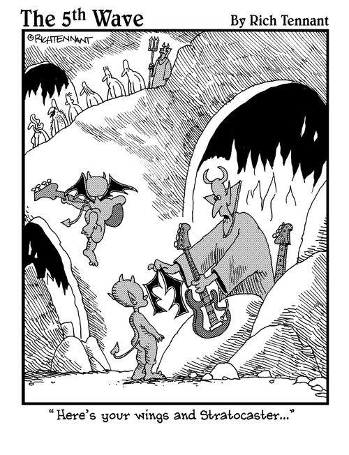 "Here's your wings and Stratocaster. . ."