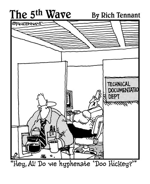 "Hey, Al! Do we hyphenate 'Doo Hickey?'"