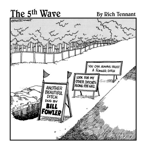 Another Beautiful Ditch dug by Bill Fowler