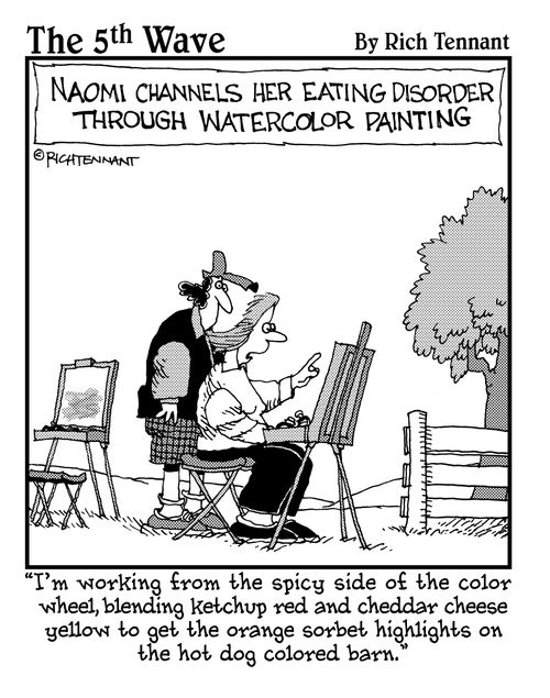 Naomi channels her eating disorder through watercolor painting.