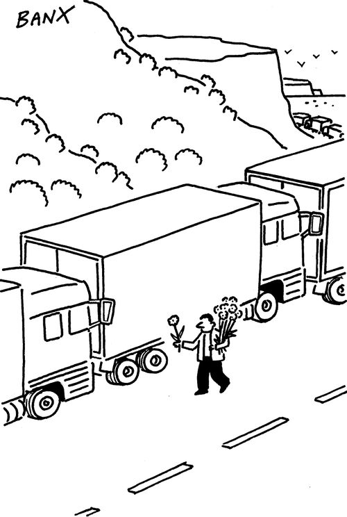 Brexit lorry queue