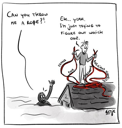 "Can you throw me a rope?!"