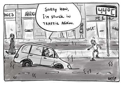 "Sorry Hon, I'm stuck in traffic again."