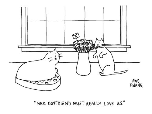 "Her boyfriend must really love us."