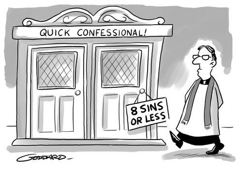 Quick Confessional Box - 8 sins or less.