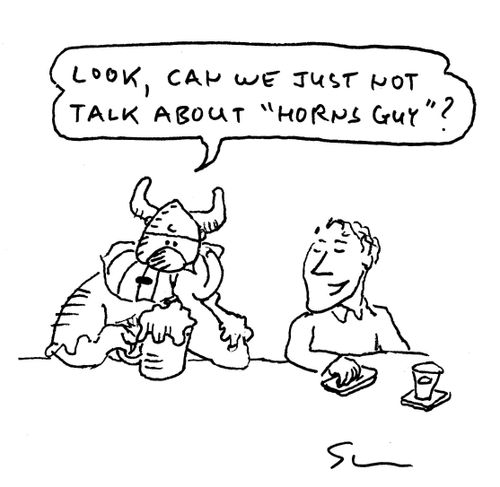 "Look, can we just not talk about 'horns guy'?"
