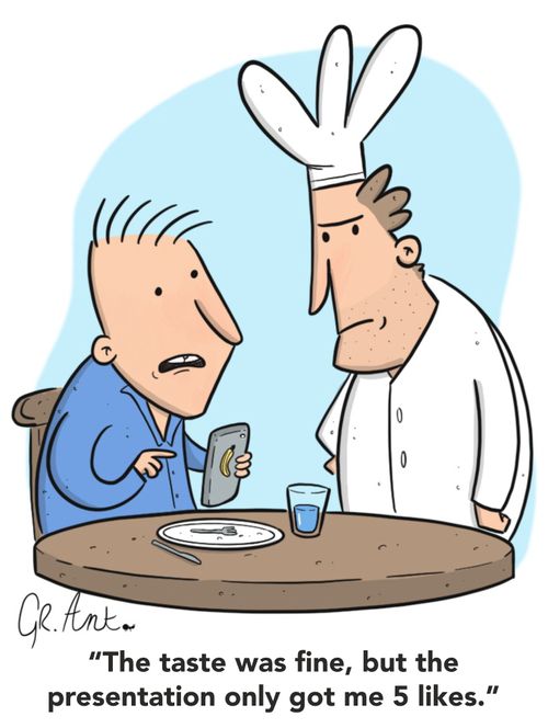 "The taste was fine, but the presentation only got me 5 likes."
