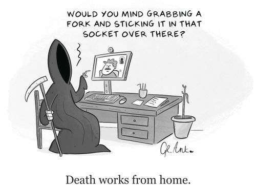 Death works from home