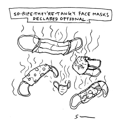 So-ripe-they're-tangy face masks declared optional. 