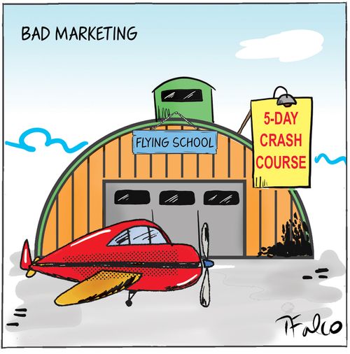 Flying school: 5-day crash course.