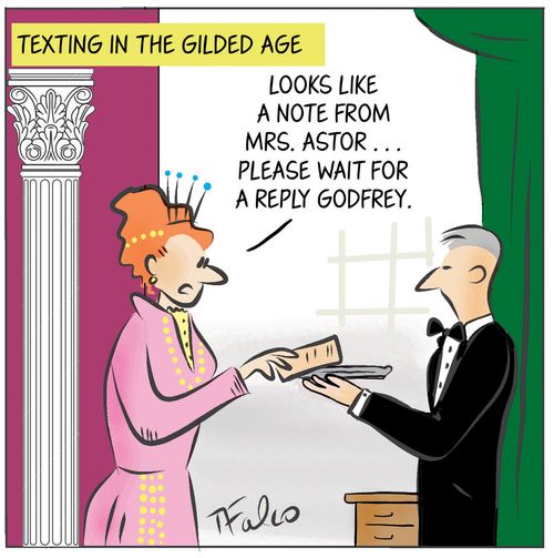Texting in the Gilded Age.