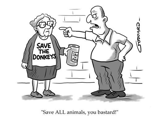 "Save ALL animals, you bastard!"