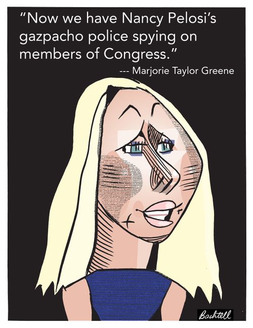 "Now we have Nancy Pelosi's gazpacho police spying on members of Congress."