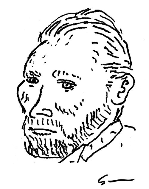 Vincent van Gogh caricature.