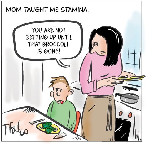 Mom taught me stamina