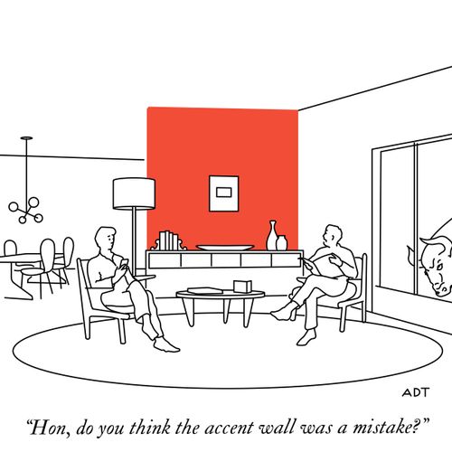 "Hon, do you think the accent wall was a mistake?"
